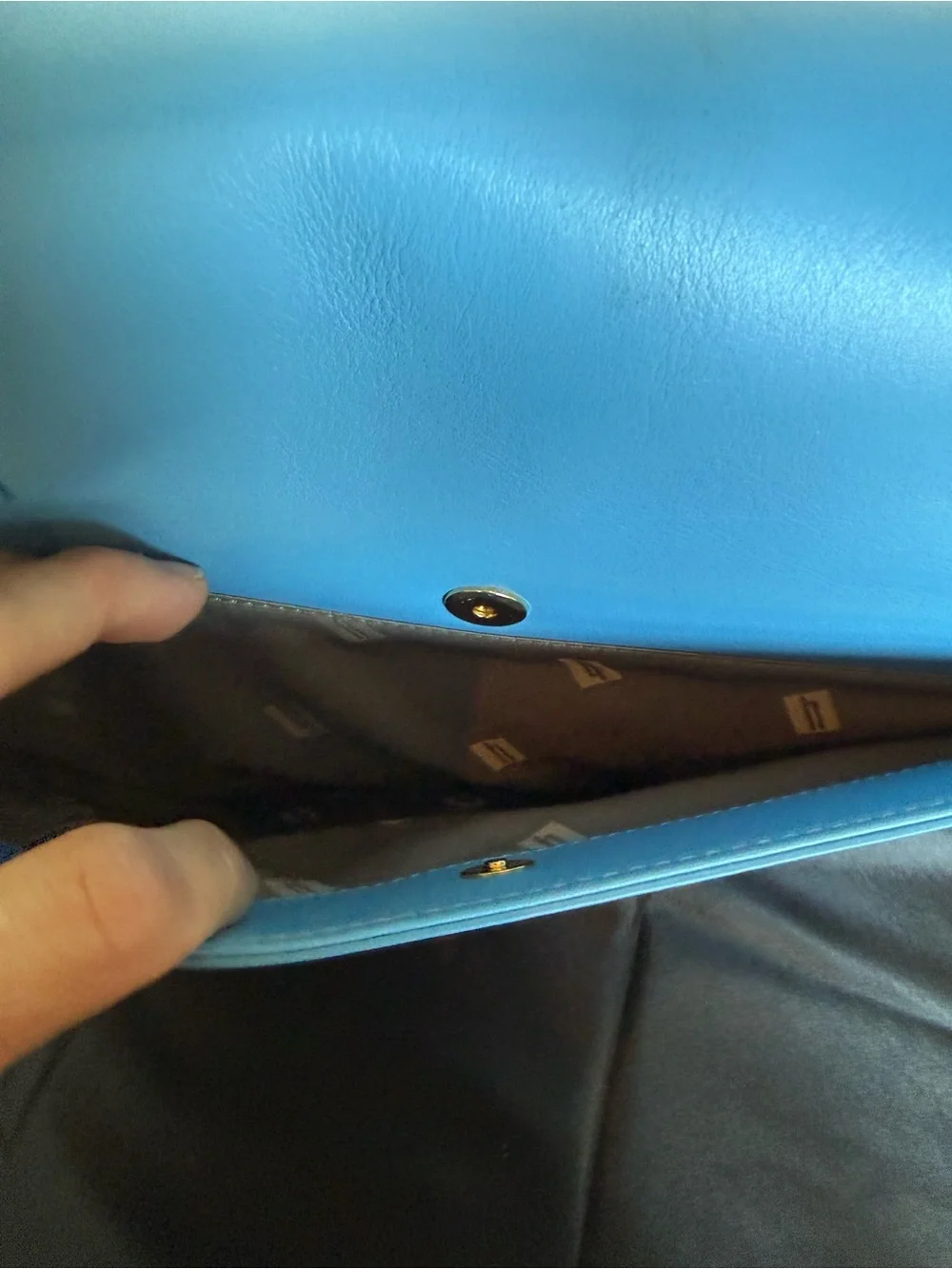 Hartmann Noviana Blue Leather Shoulder Bag Satchel with Crossbody Strap NWOT